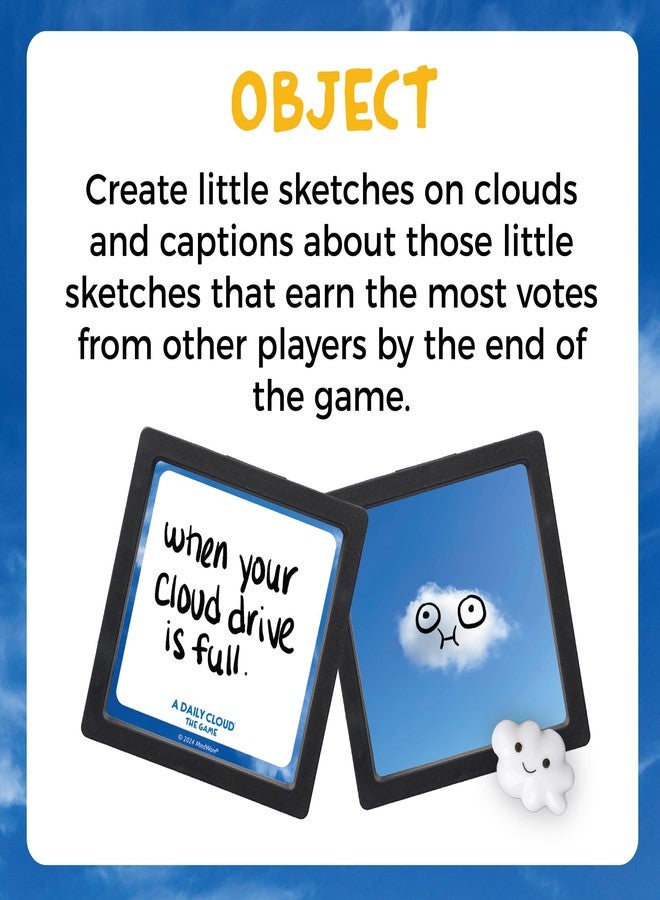 MindWare A Daily Cloud Family Game - Fun Drawing & Caption Card Game for Kids, Teens & Adults - Family Game Night, Boosts Creativity & Storytelling - Ages 8+, 3-6 Players, 25-Minute Gameplay - Image 3